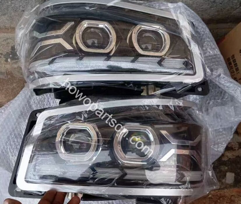 WG9719720001/2 Flagship LED Headlights Assembly for Howo Truck - الصورة 3